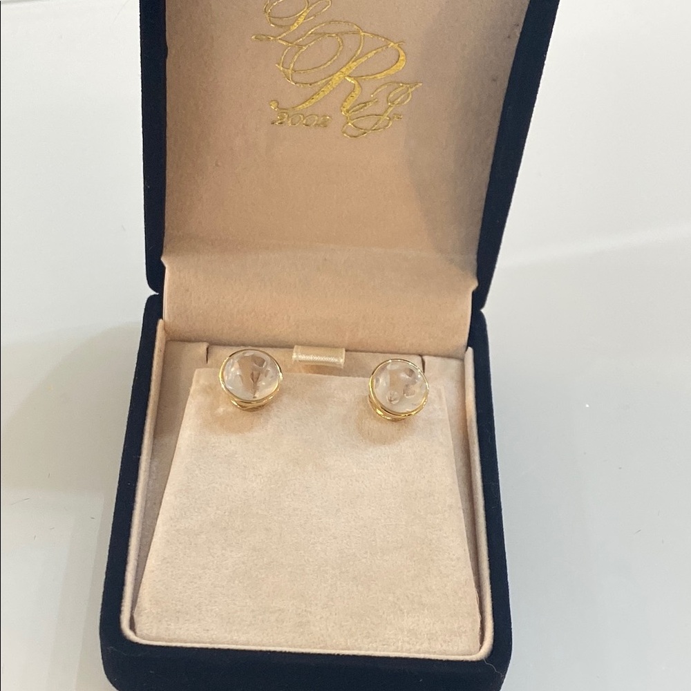 14KT Gold RL signed earrings - Picture 2 of 9